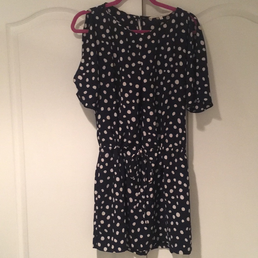 RACHEL Rachel Roy navy blue polka dot dress